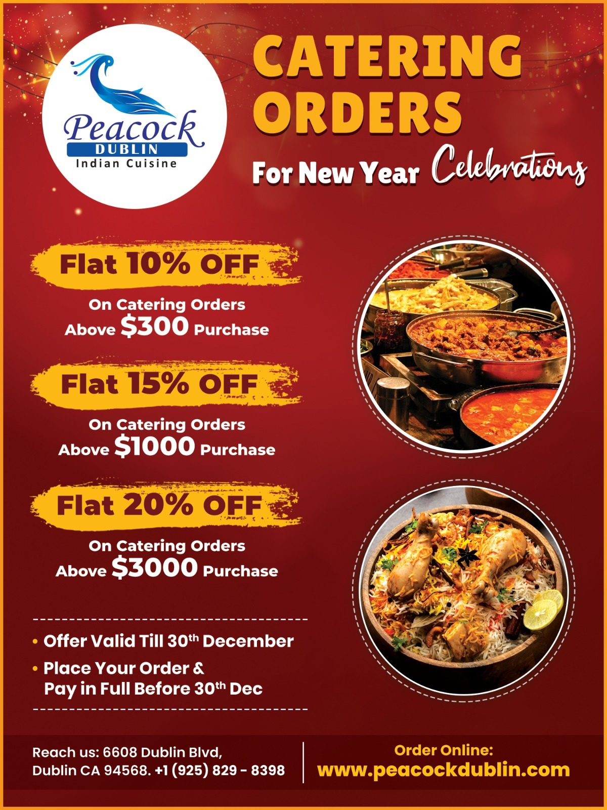 New Year Catering offers